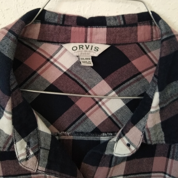 ORVIS plaid button down top Womens size XXL - Picture 10 of 12